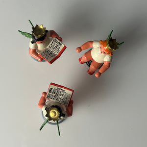 Set: 3x Engelmusikanten mit Krönchen von der Kunstgewerblichen Drechslerei Ellmann