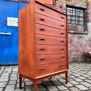 Kommode Teak mit 7 Schubladen aus Dänemark