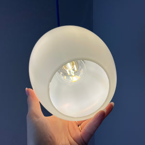 Hängelampe Opalglas Chrom aus Dänemark