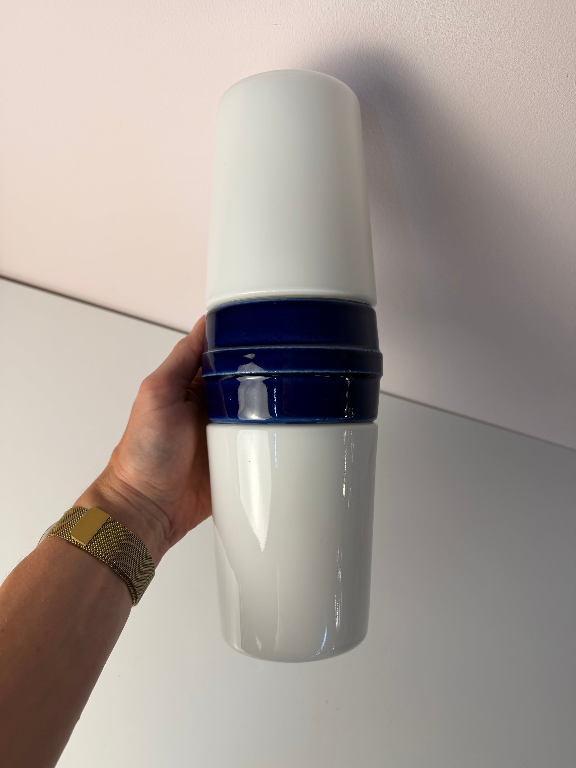 Wandlampe Modell 6065 blau von Sigvard Bernadotte für Ifö