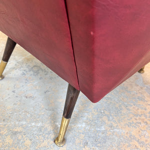 Sessel rot Kunstleder aus Italien