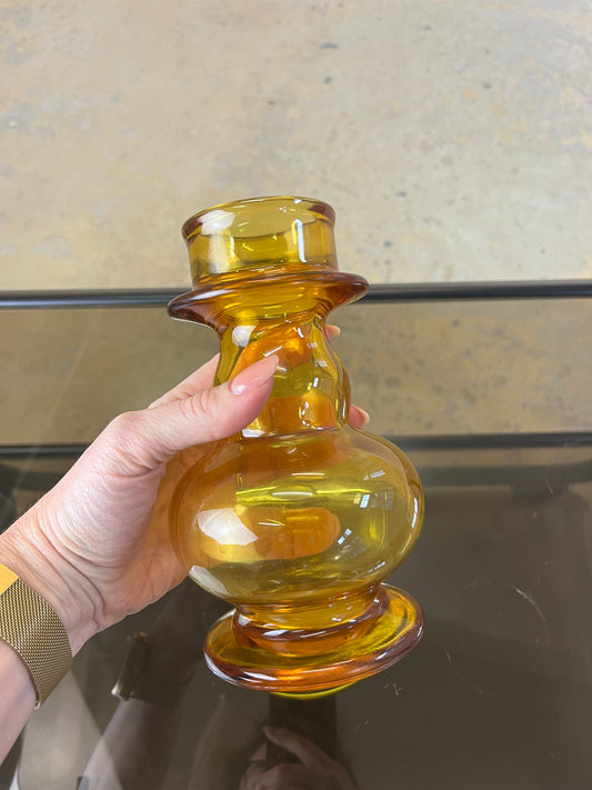 Hyazinthenvase gelb Glas