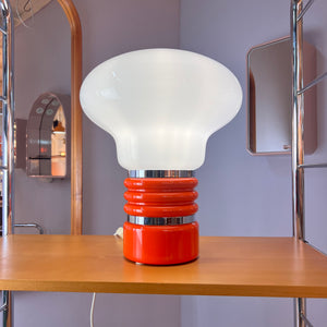 Tischlampe orange weiß von Enrico Tronconi