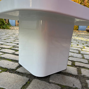 Couchtisch weiß Kunstoff Glas von Peter Ghyczy