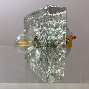 Wandlampe Ice Cube Glas Chrom
