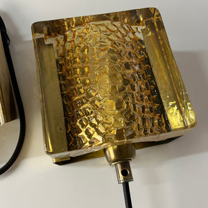 Set: 2x Wandlampe Kalmarlampet 17205 gold Messing Glas von Vitrika