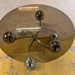 Couchtisch „Atomic“ Glas & Chrom