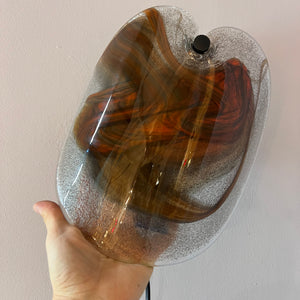Wandlampe rotbraun Glas von Per Lütken für Holmegaard