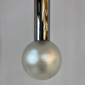Hängelampe Big Globe Perlmutt Chrom von Motoko Ishii für STAFF