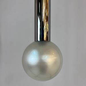 Hängelampe Big Globe Perlmutt Chrom von Motoko Ishii für STAFF