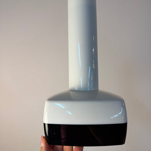 Hängelampe schwarz weiß von Bent Karlby für Schrøder-Kemi