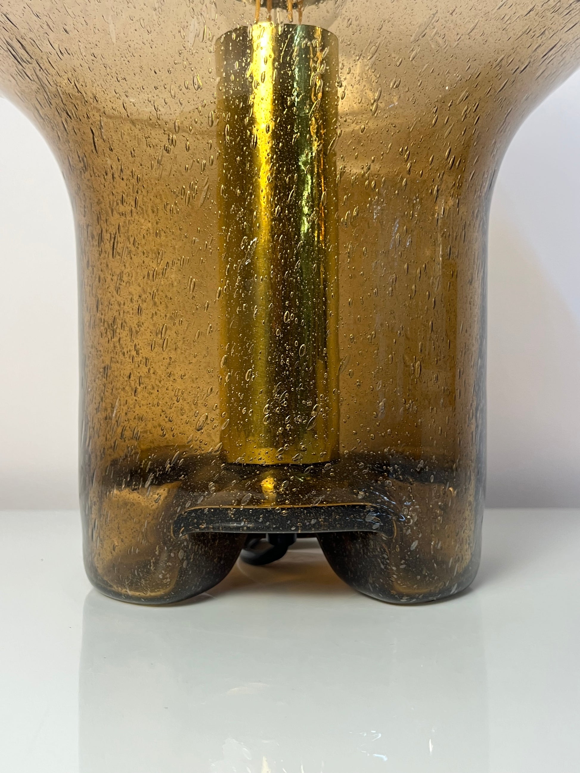 Pilzlampe braun Einschlussglas von Süssmuth Leuchten