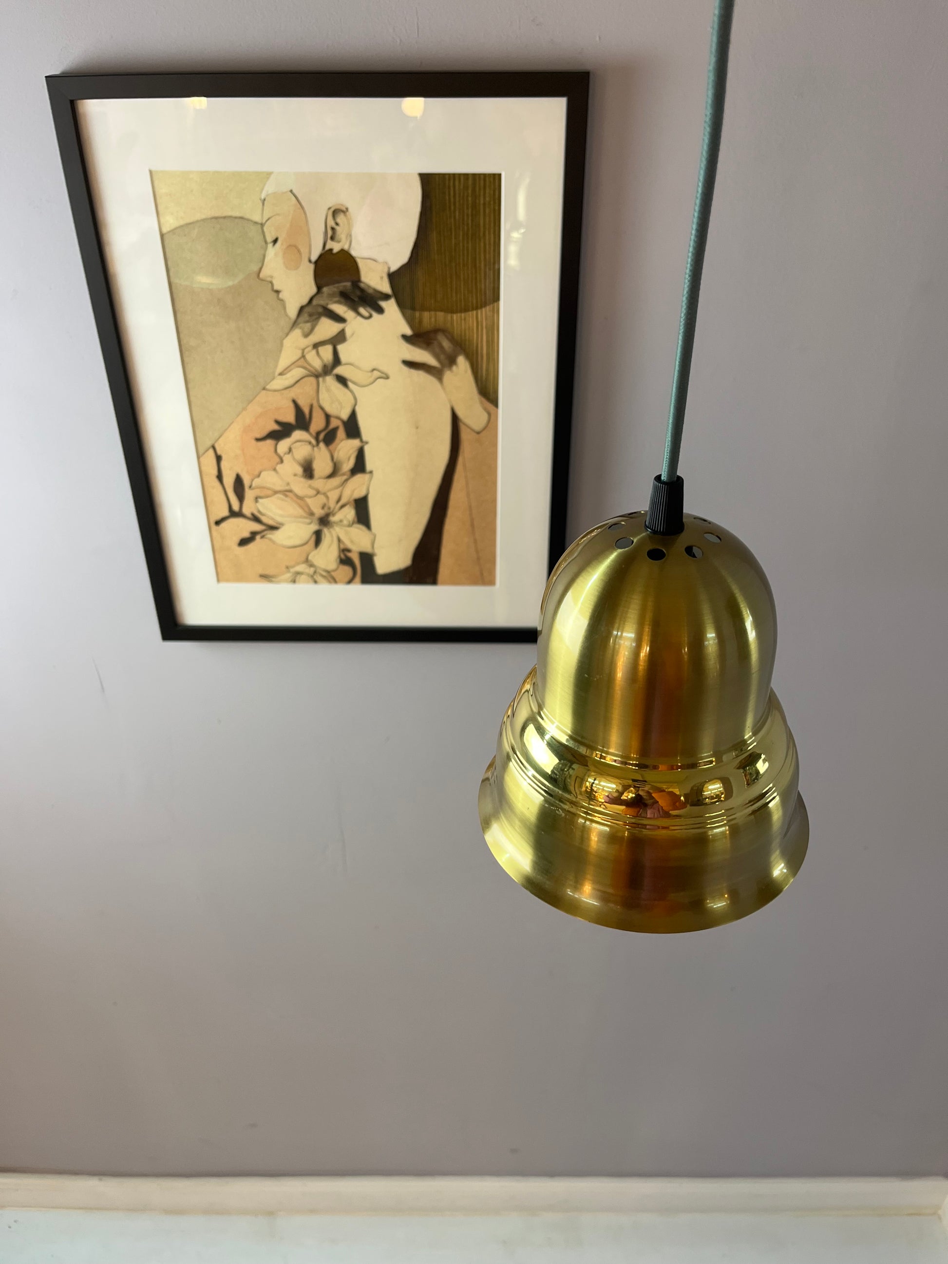 Hängelampe Messing aus Dänemark