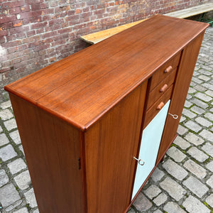 Highboard hellblau Teak