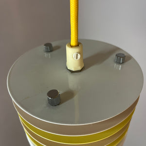 Hängelampe neu lackiert weiß gelb