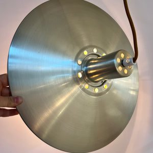 Lamellenlampe silber von Erik Jensen für Teknika