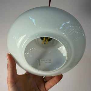 Hängelampe weiß glänzend Glas von Lyskær