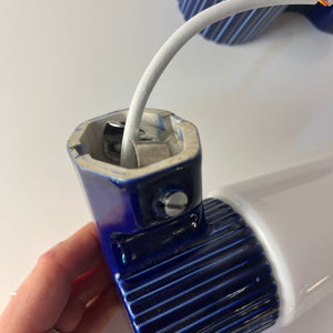 Set: 2x Wandlampe Modell 6020 blau von Sigvard Bernadotte für Ifö
