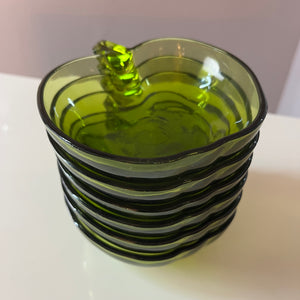 Set: 6x Schale grüner Apfel Glas