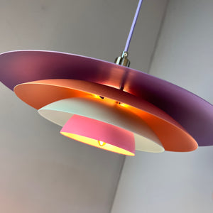 Lamellenlampe neu lackiert flieder peach pink aus Dänemark