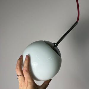 Kugellampe weiß Glas Chrom