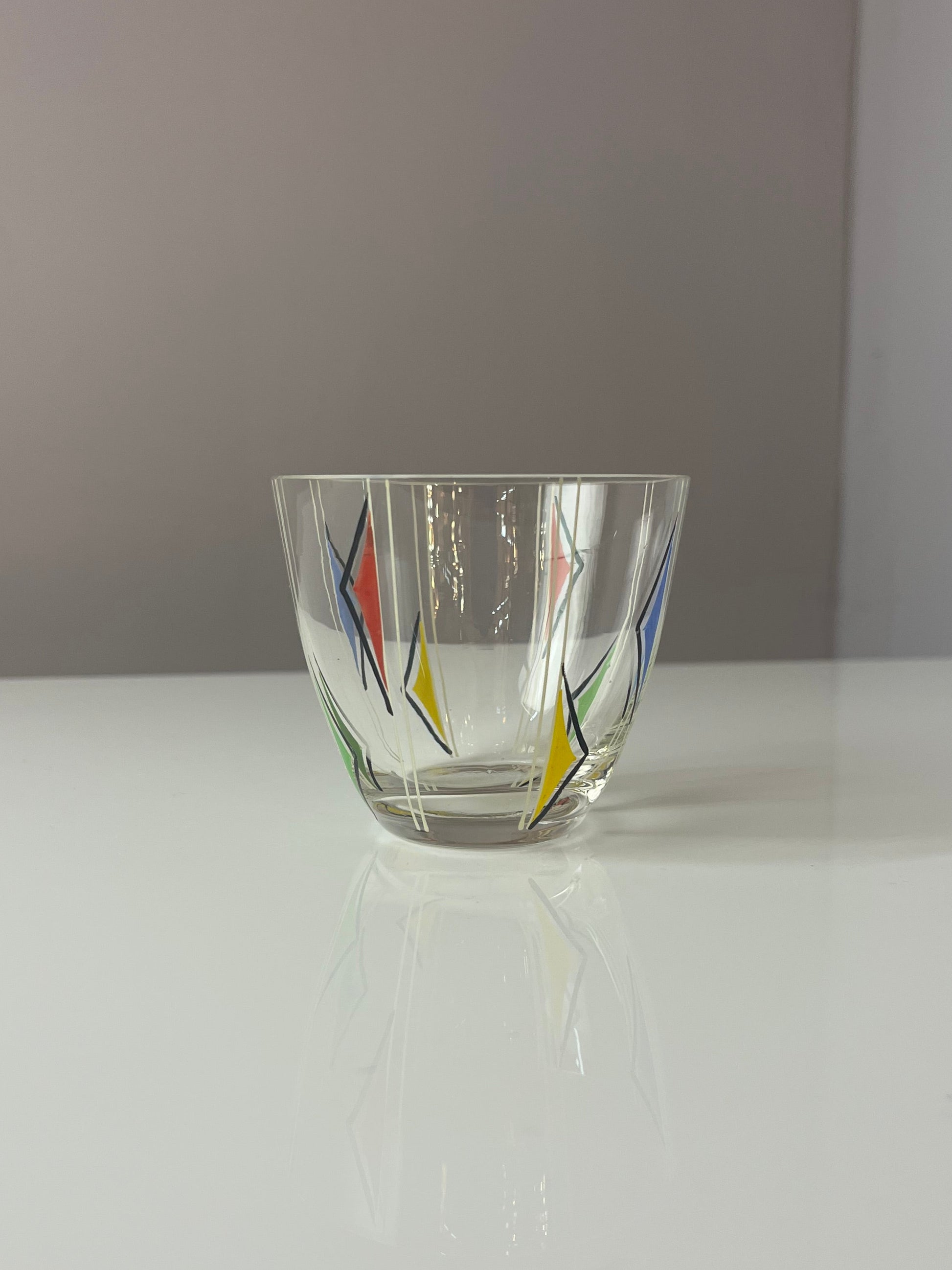 Bowle-Set: 9 Gläser und 1 Terrine bedrucktes Glas