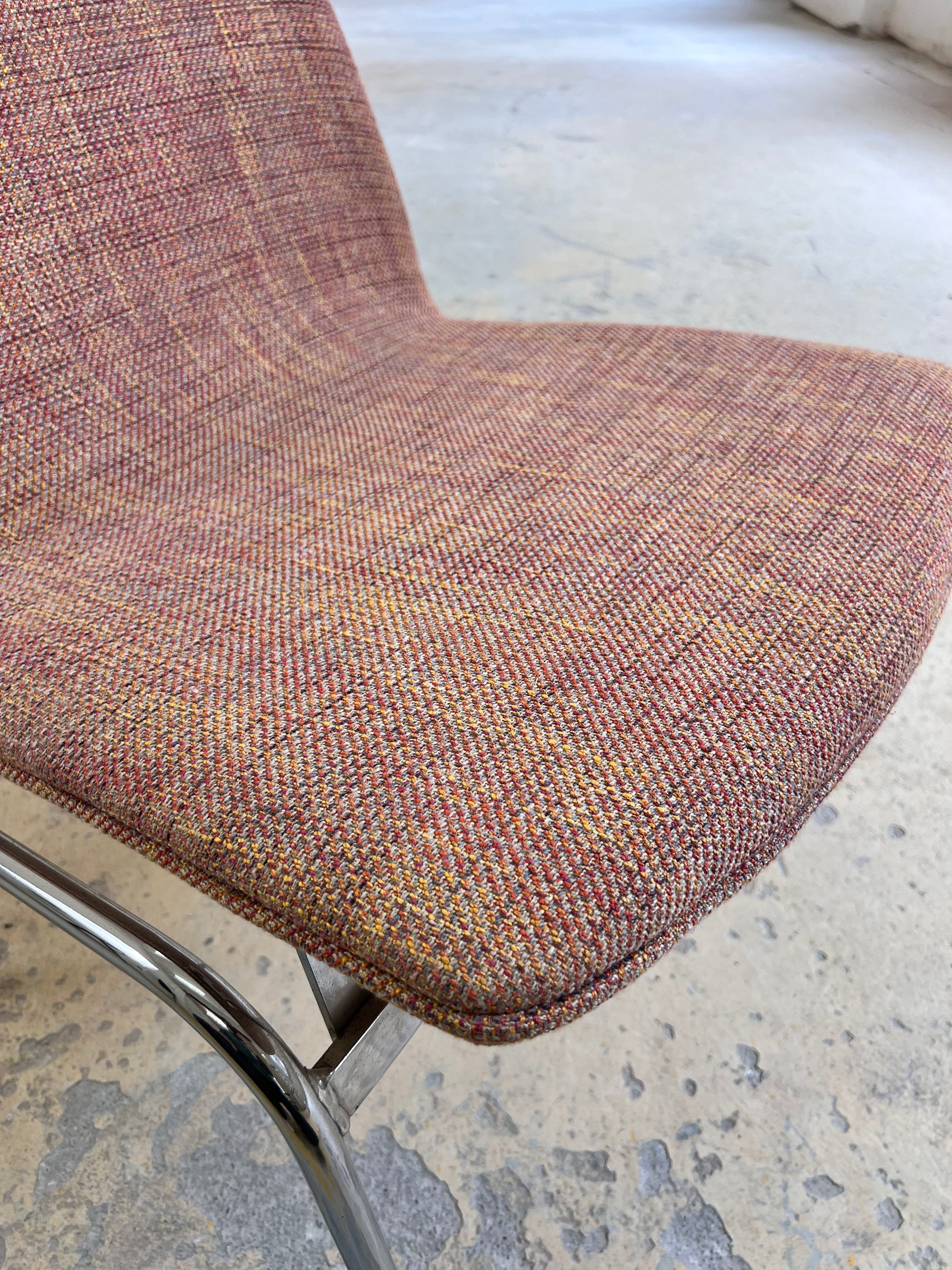 Sessel Lufthavnsstol orange Chrom von Anden Arkitekt für Duba Møbelindustri