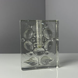 Solifleur Vase mit floralem Muster von Heiner Düsterhaus für Walther Glas