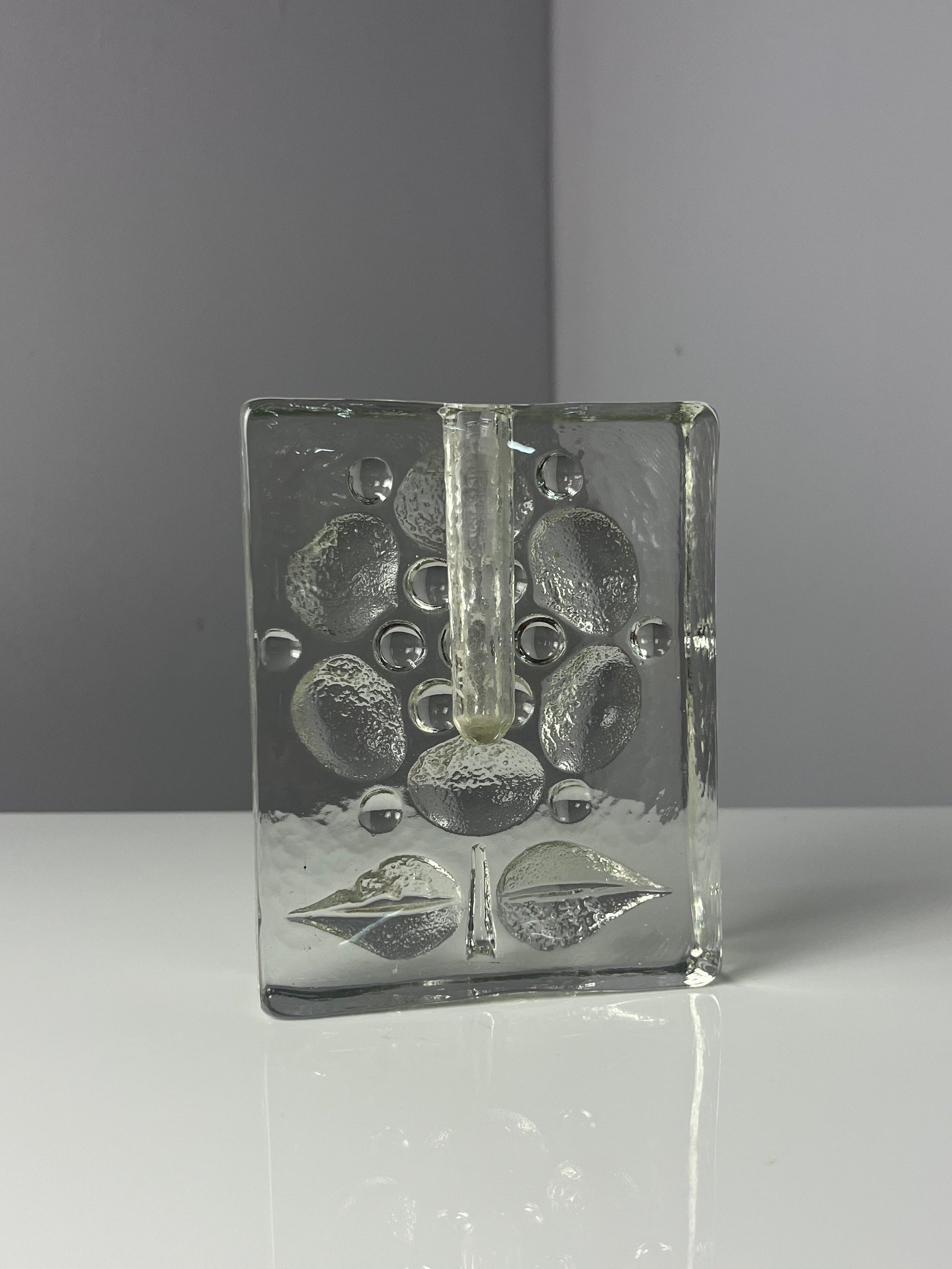 Solifleur Vase mit floralem Muster von Heiner Düsterhaus für Walther Glas