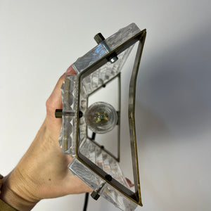 Wandlampe Messing & Glas von Wiktor Berndt für Flygsfors