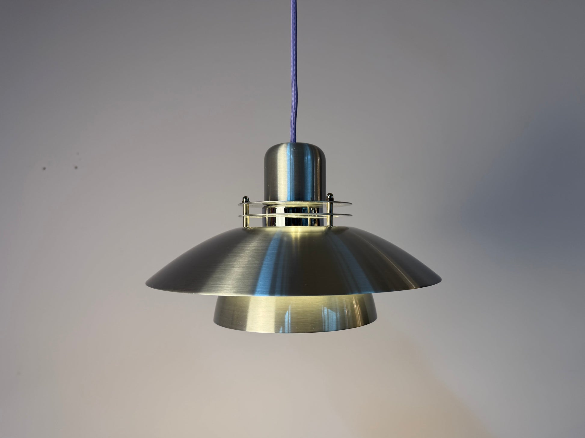 Lamellenlampe silber aus Dänemark