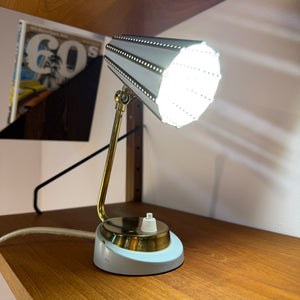 Tischlampe creme Messing von Robert Pfäffle