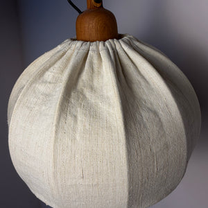 Stehlampe Maiglöckchen von Domus Teak und Rohseide