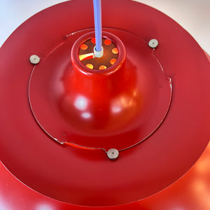 Lamellenlampe PH5 rot von Poul Henningsen für Louis Poulsen