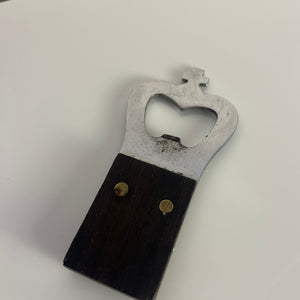 Flaschenöffner Teak mit Krone aus Dänemark