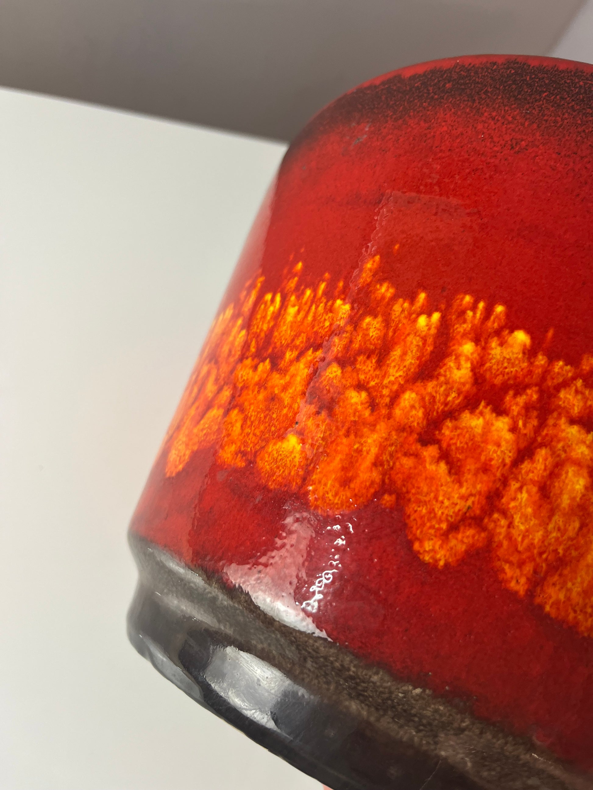 Blumentopf Fat Lava orange rot