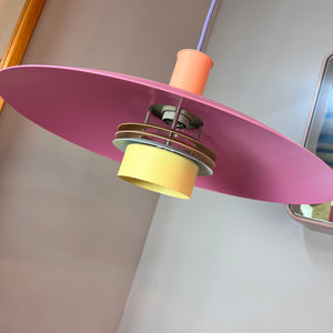 Lamellenlampe pink neu lackiert aus Dänemark