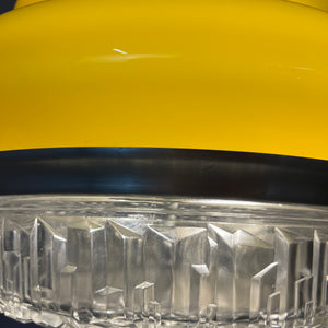 Hängelampe gelb Glas Metall