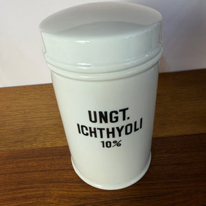 Apothekerdose Ungt. Ichthyolo 10% weiß Porzellan - 1000 ml
