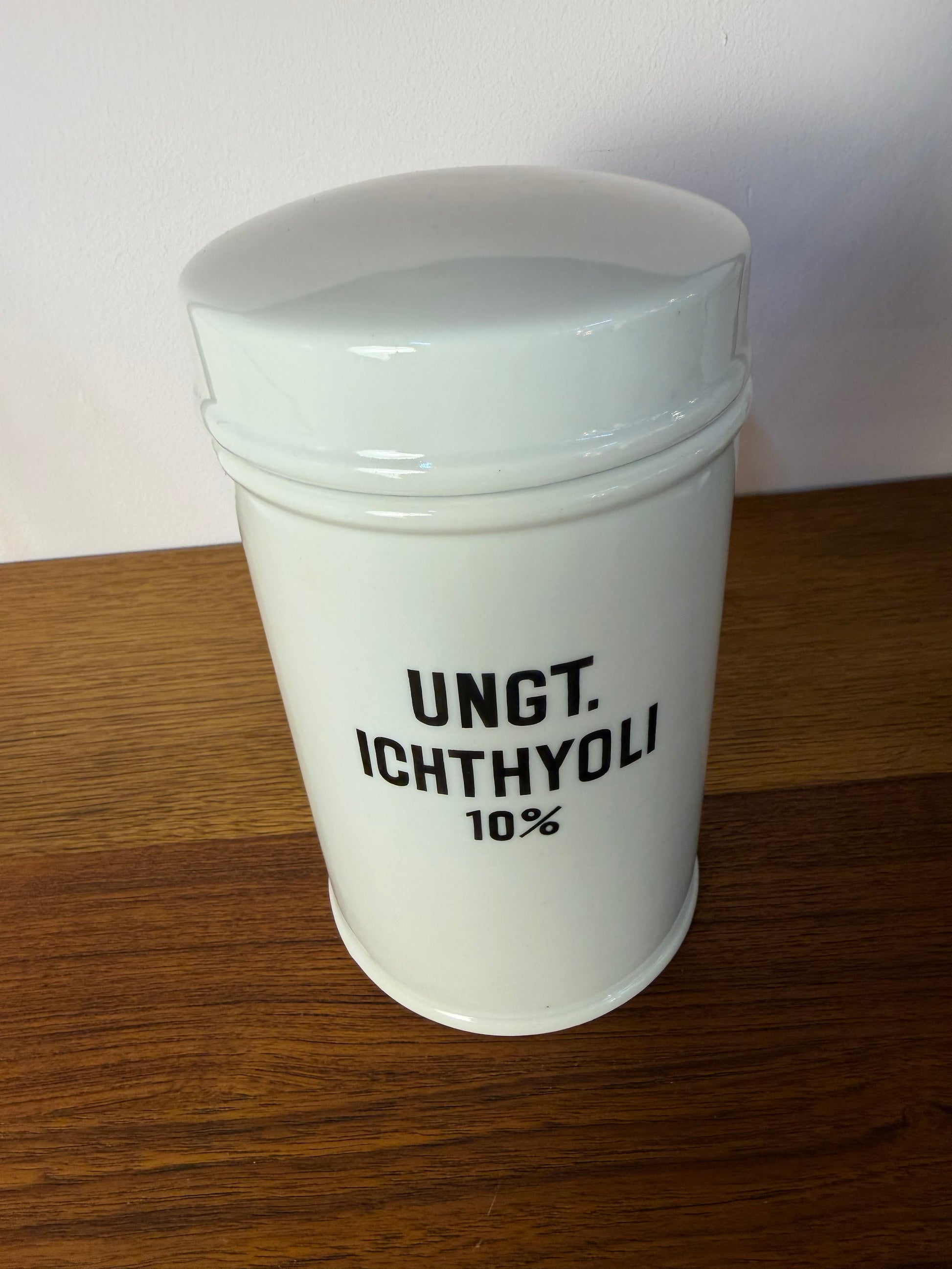Apothekerdose Ungt. Ichthyolo 10% weiß Porzellan - 1000 ml