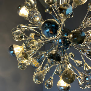 Sputnik Kronleuchter Chrom Glas aus Italien