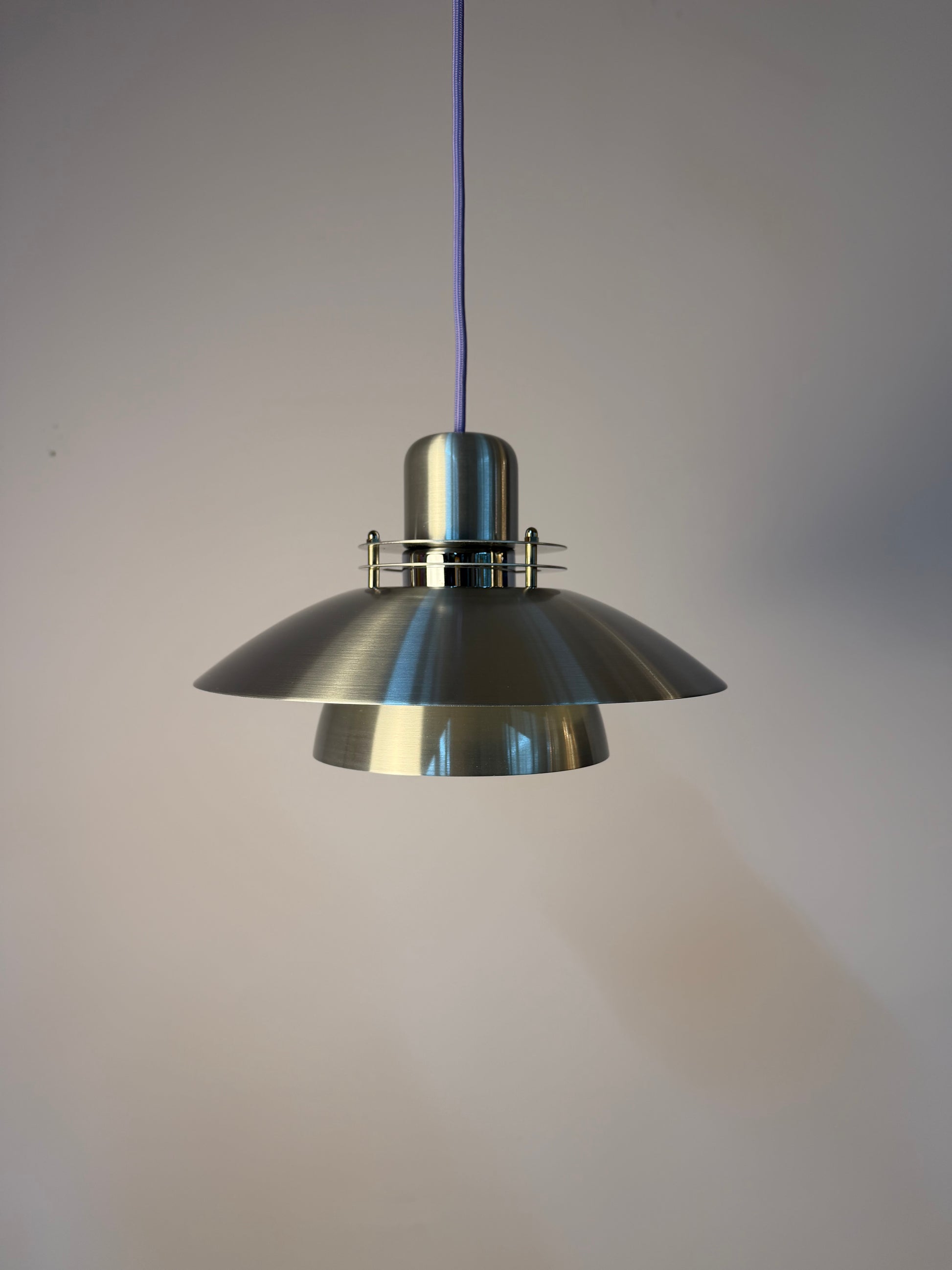 Lamellenlampe silber aus Dänemark