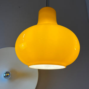 Hängelampe gelb Glas