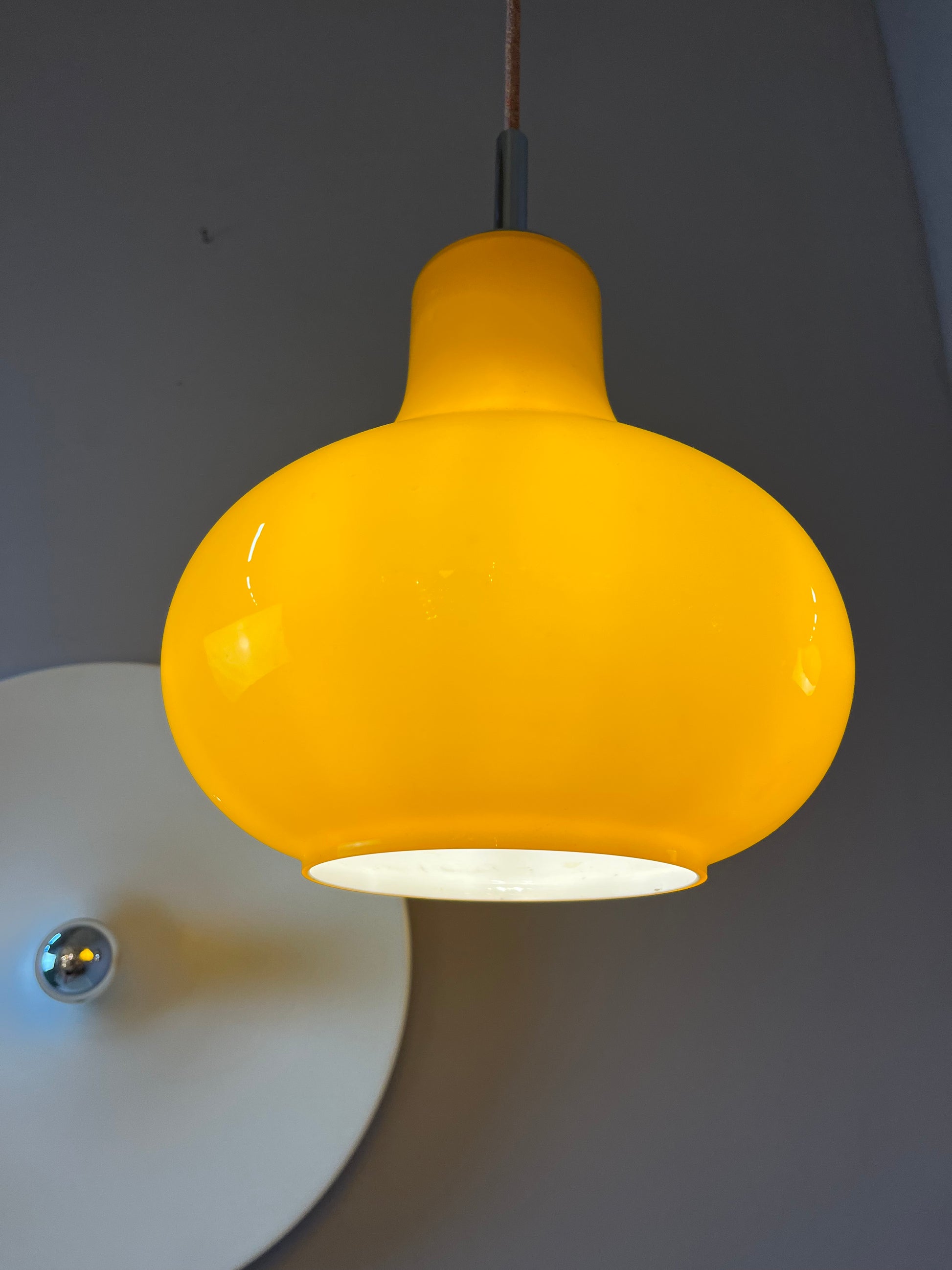 Hängelampe gelb Glas