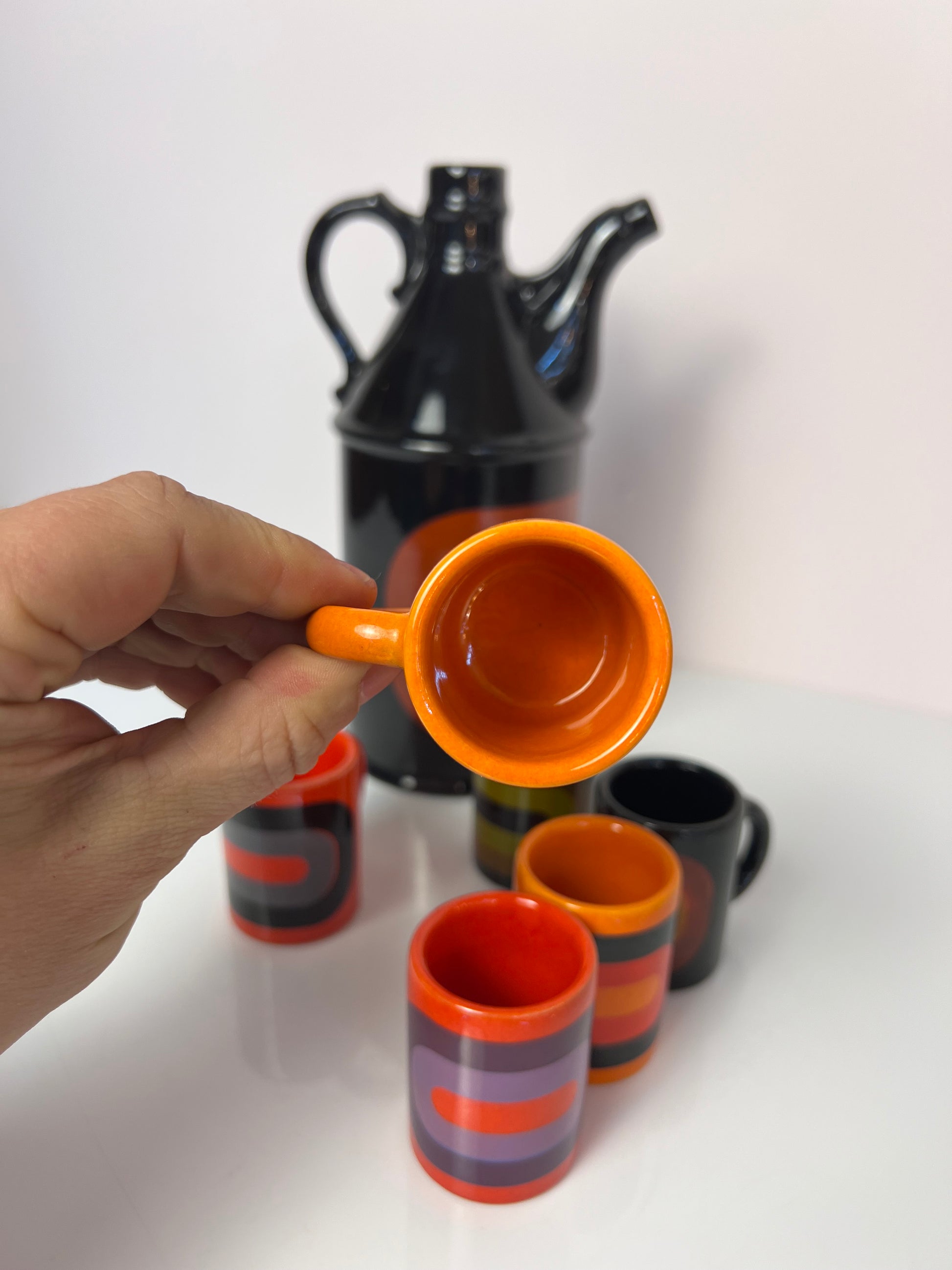 Set: Schnapsdekanter & 6 Becher von Wächtersbach