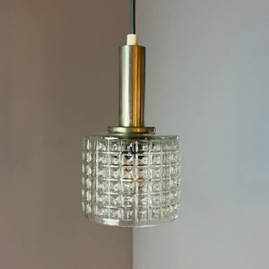 Hängelampe Glas Metall aus Dänemark