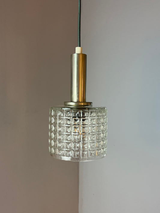 Hängelampe Glas Metall aus Dänemark