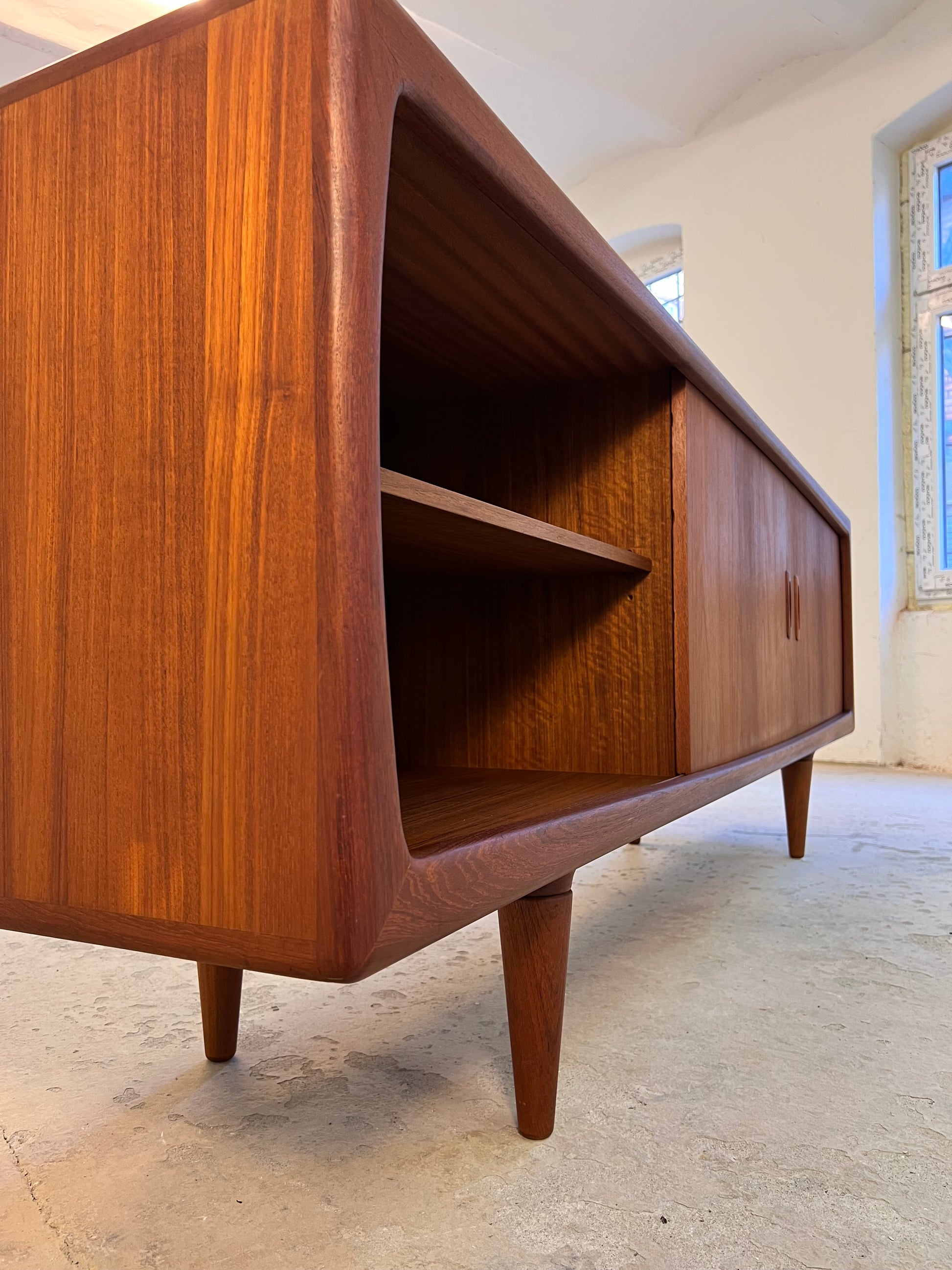 Sideboard Teak von H.P. Hansen - Breite 220 cm
