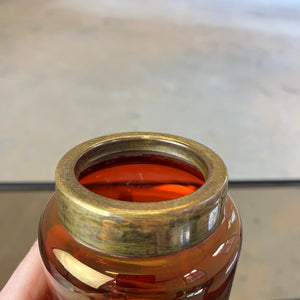 Set: Eiseimer & Cocktailshaker rot Glas Messing von Füger-Glas