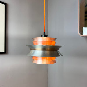Lamellenlampe orange Chrom von Carl Thore